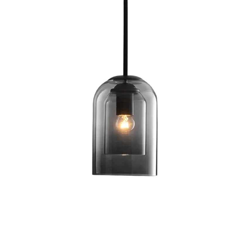Suspension Luminaire Double Verre Design Moderne 0