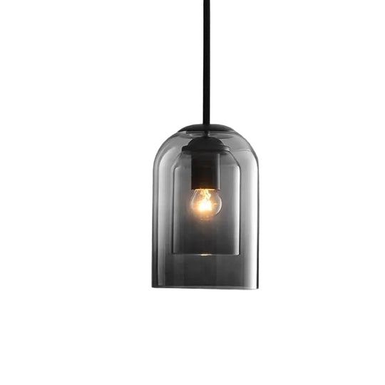 Suspension Luminaire Double Verre Design Moderne 0