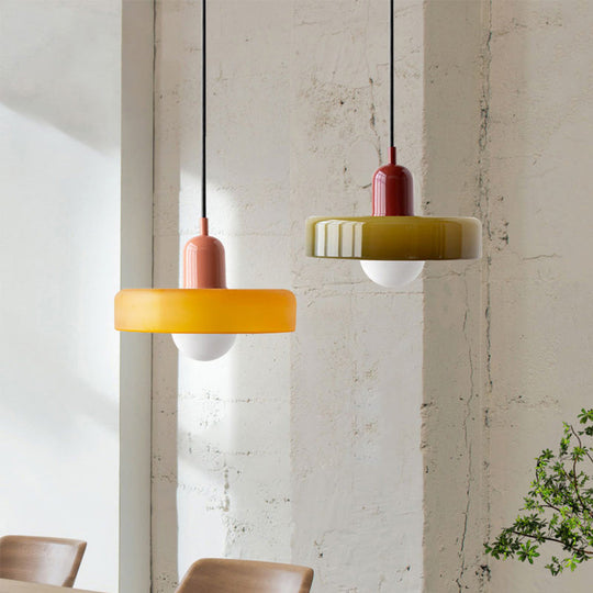 Suspension Luminaire en Verre Coloré Design Moderne 1