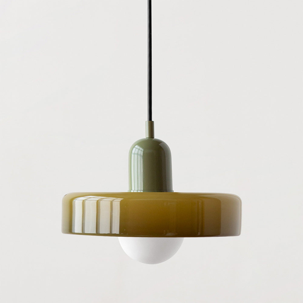 Suspension Luminaire en Verre Coloré Design Moderne 10