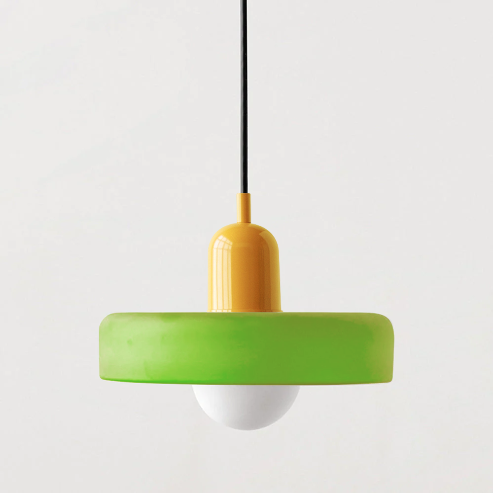 Suspension Luminaire en Verre Coloré Design Moderne 14
