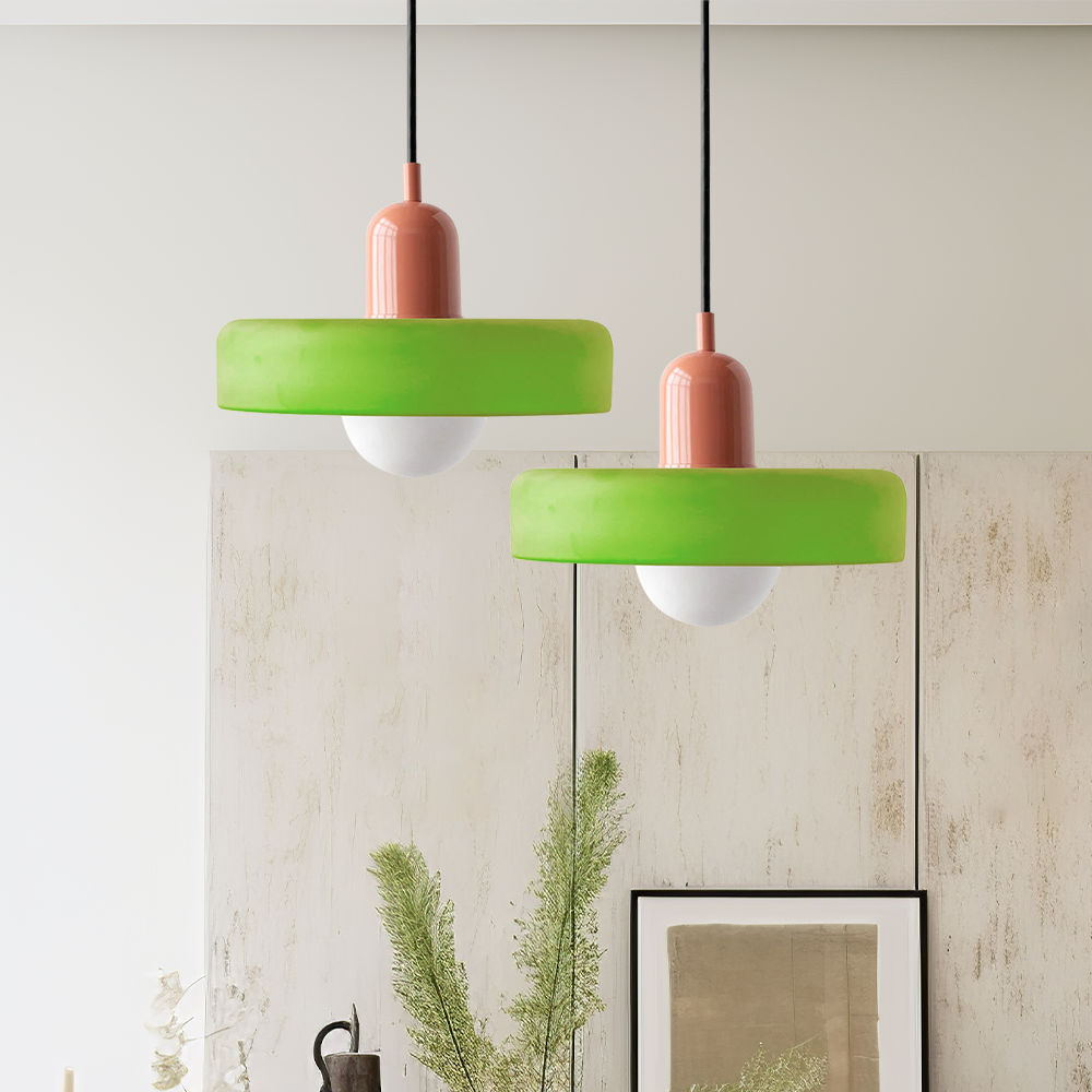 Suspension Luminaire en Verre Coloré Design Moderne 16