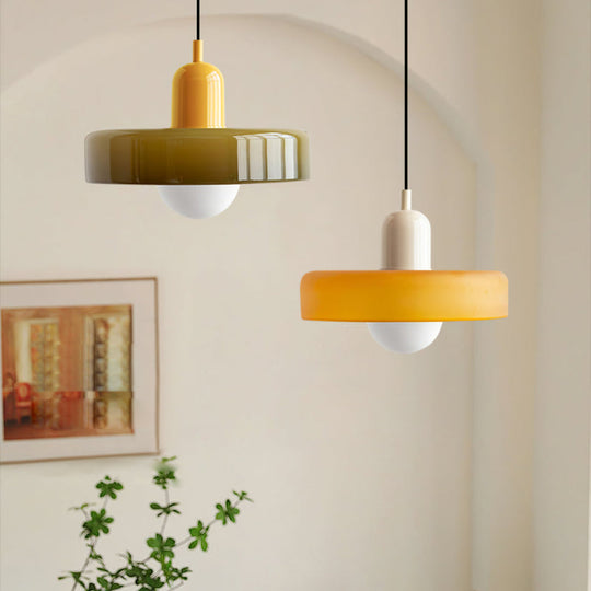 Suspension Luminaire en Verre Coloré Design Moderne 20