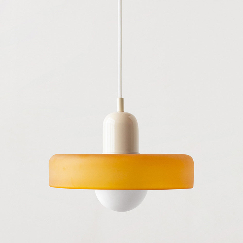 Suspension Luminaire en Verre Coloré Design Moderne 25