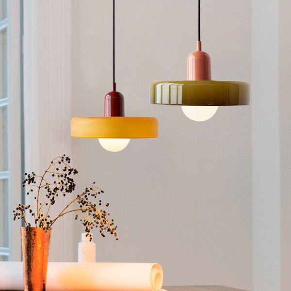Suspension Luminaire en Verre Coloré Design Moderne 5