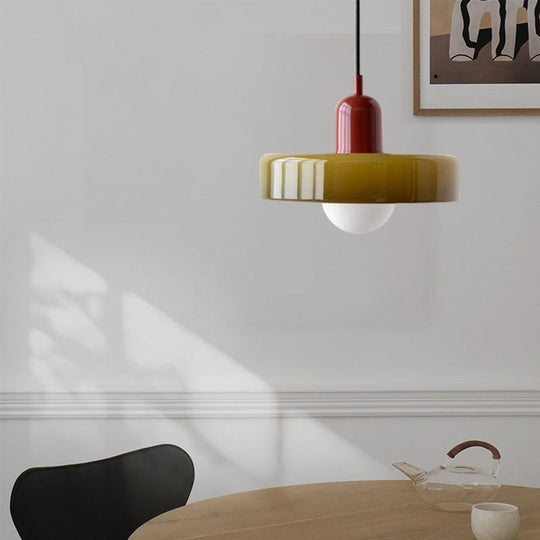 Suspension Luminaire en Verre Coloré Design Moderne 6