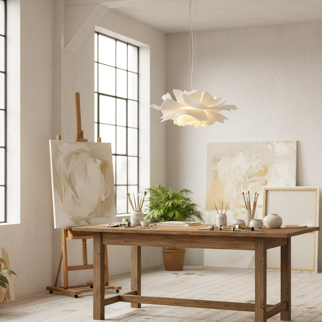 Suspension Lumineuse Design Lotus Contemporaine 4