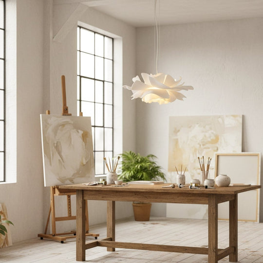 Suspension Lumineuse Design Lotus Contemporaine 4