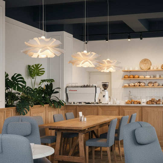 Suspension Lumineuse Design Lotus Contemporaine 5