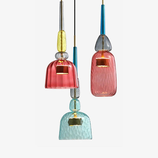 Suspension Moderne Cylindrique Colorée 1