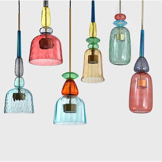 Suspension Moderne Cylindrique Colorée 5
