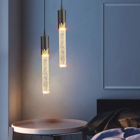 Suspension Moderne Cylindrique en Verre 4