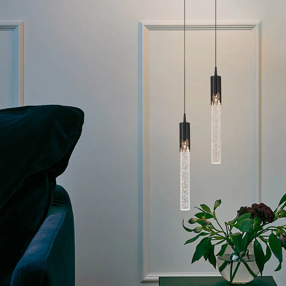 Suspension Moderne Cylindrique en Verre 7