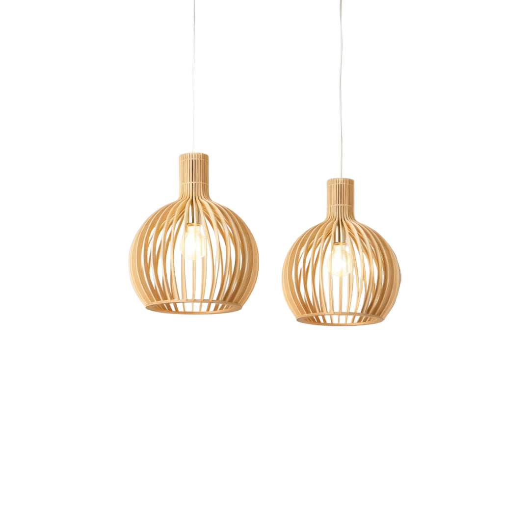 Suspension en Bois Artisanale Design Naturel 0
