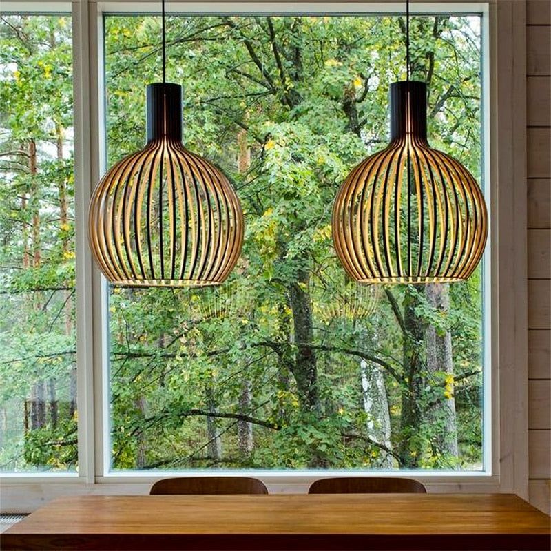 Suspension en Bois Artisanale Design Naturel 4
