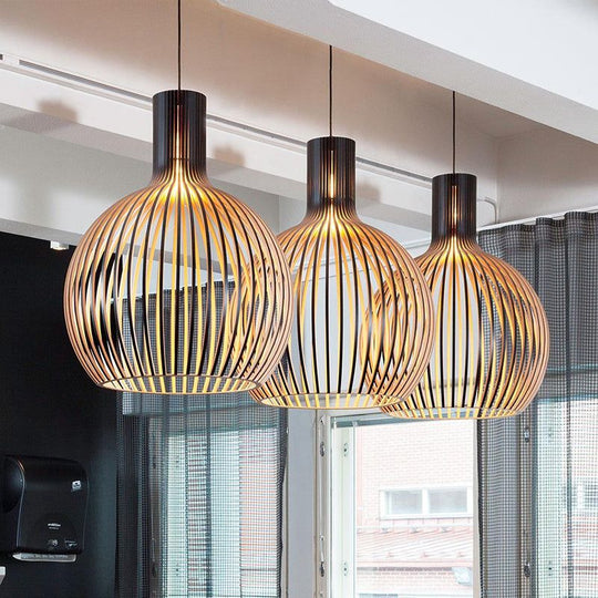 Suspension en Bois Artisanale Design Naturel 6