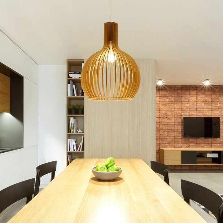 Suspension en Bois Artisanale Design Naturel 7