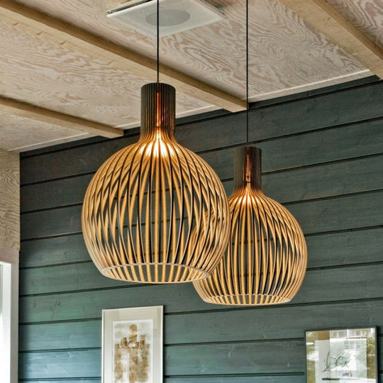 Suspension en Bois Artisanale Design Naturel 8