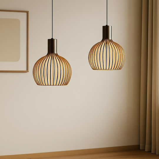 Suspension en Bois Artisanale Design Naturel 9