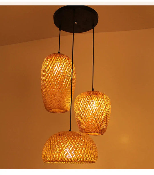 Suspension en Rotin Artisanale 1