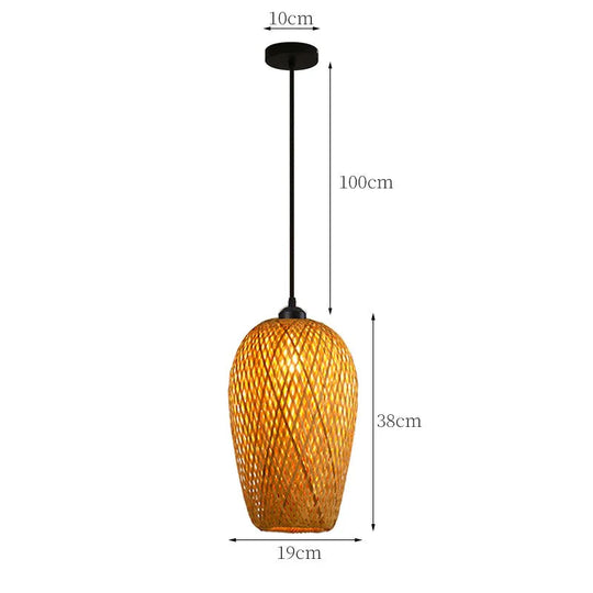 Suspension en Rotin Artisanale 11