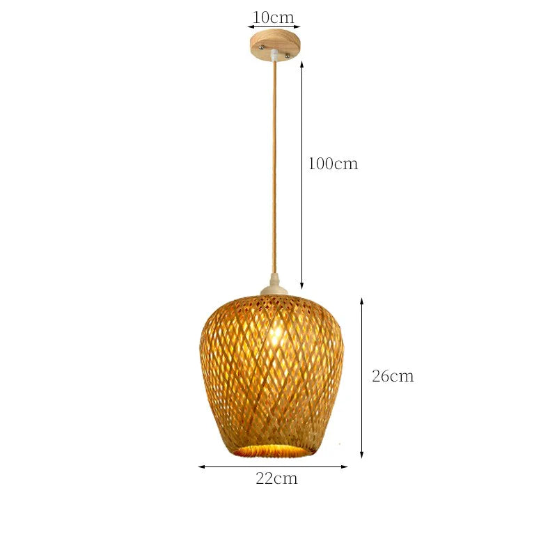 Suspension en Rotin Artisanale 12