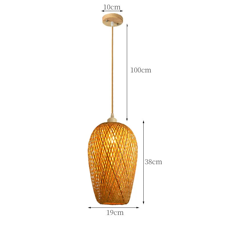 Suspension en Rotin Artisanale 14