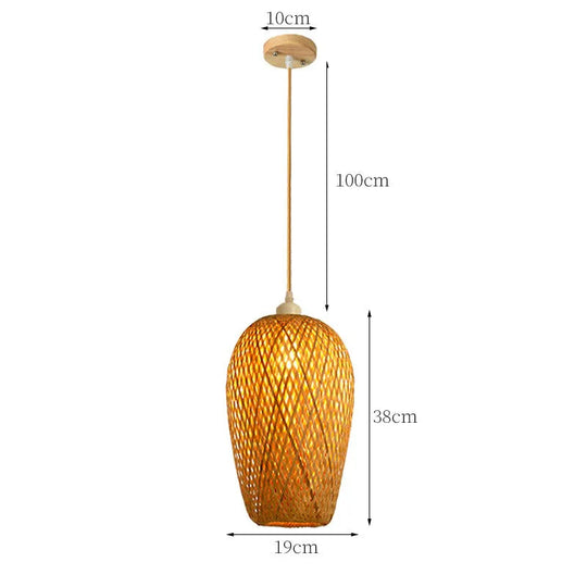 Suspension en Rotin Artisanale 14