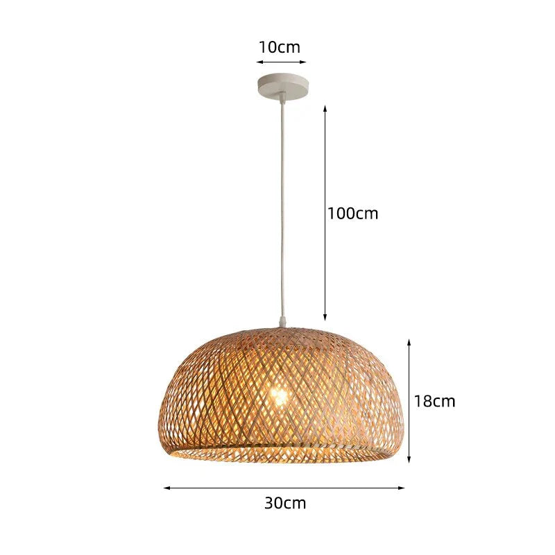 Suspension en Rotin Artisanale 16