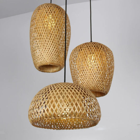 Suspension en Rotin Artisanale 2