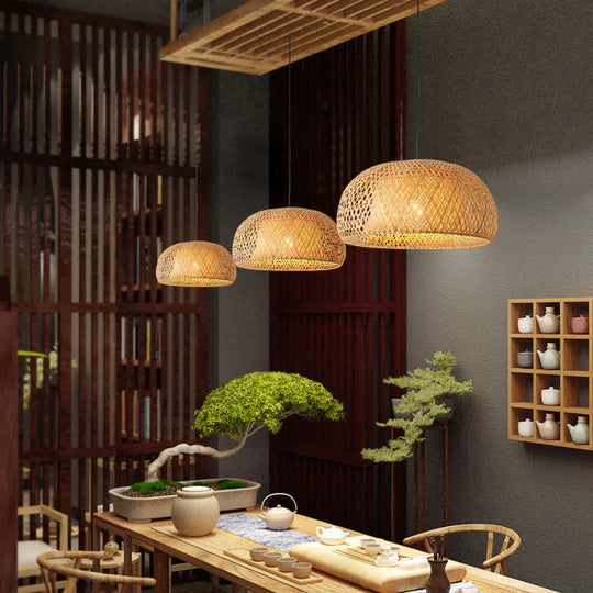 Suspension en Rotin Artisanale 3