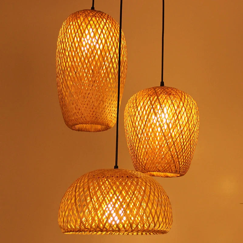 Suspension en Rotin Artisanale 4