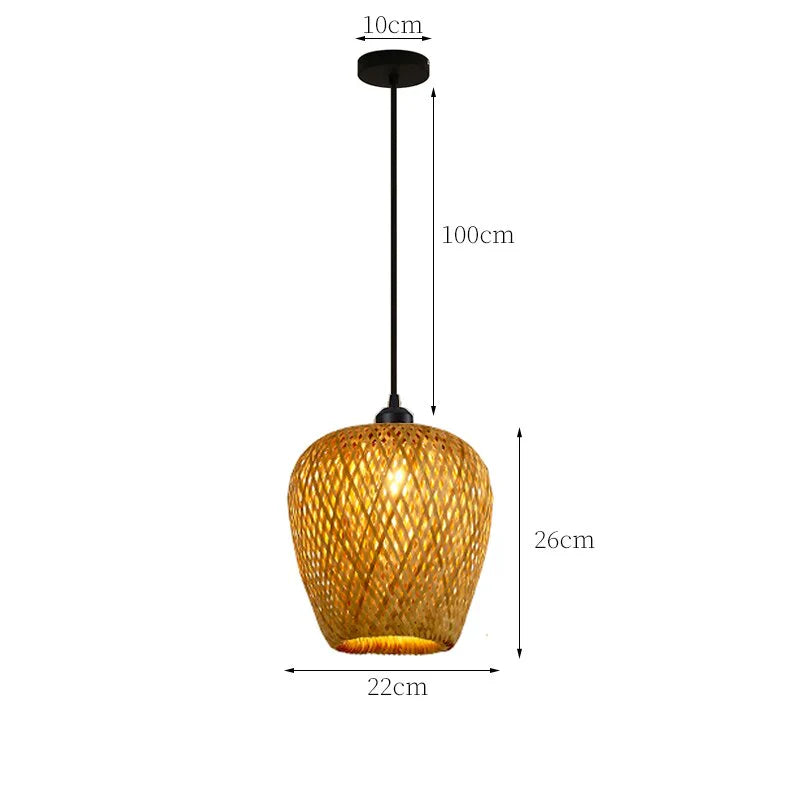Suspension en Rotin Artisanale 9