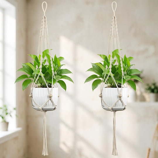 Suspension pour plante style macramé pour intérieur 1