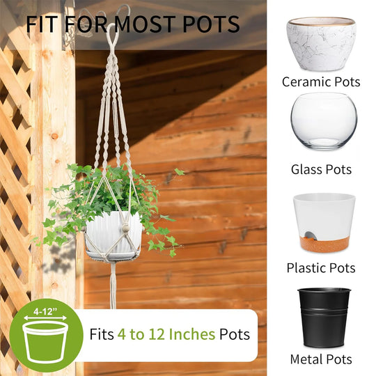 Suspension pour plante style macramé pour intérieur 2