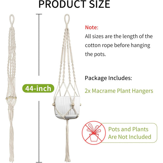 Suspension pour plante style macramé pour intérieur 4