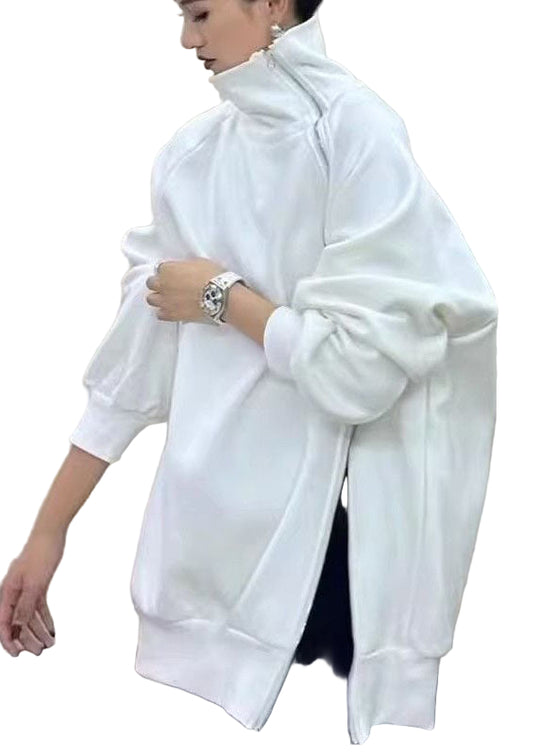 Sweat-shirt Ample à Col Roulé Ouvert pour Femme 0