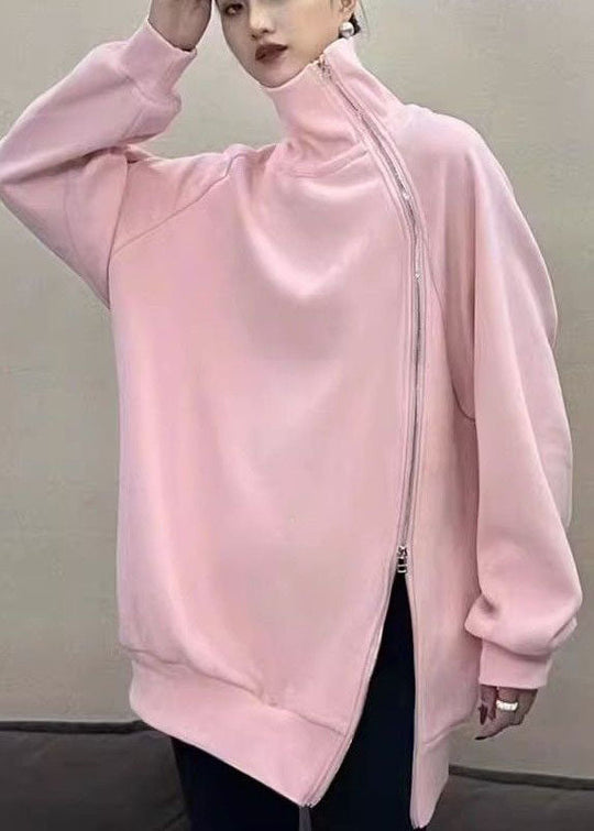 Sweat-shirt Ample à Col Roulé Ouvert pour Femme 2