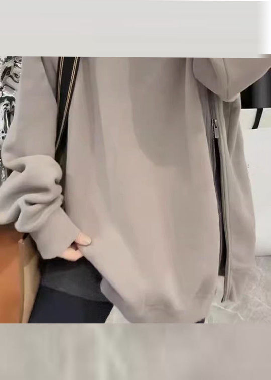 Sweat-shirt Ample à Col Roulé Ouvert pour Femme 3