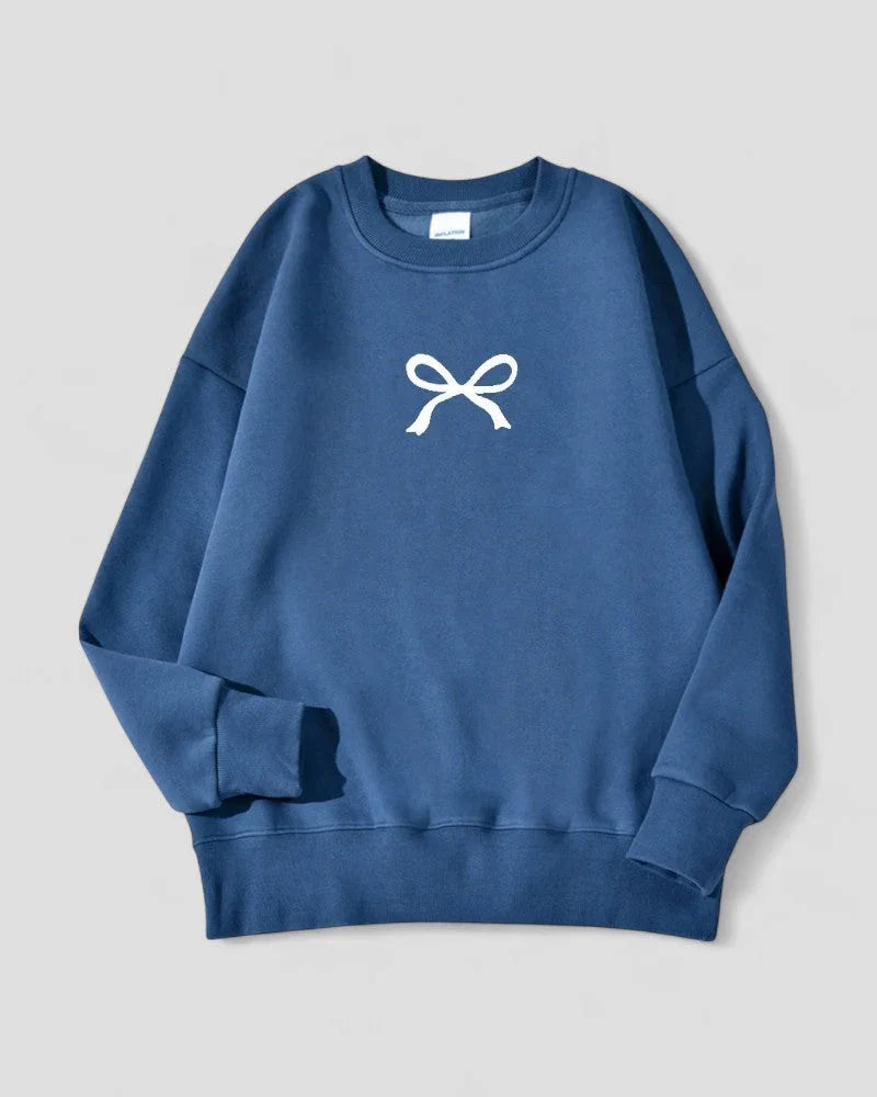 Sweat-shirt Femme Surdimensionné à Imprimé Nœud 2