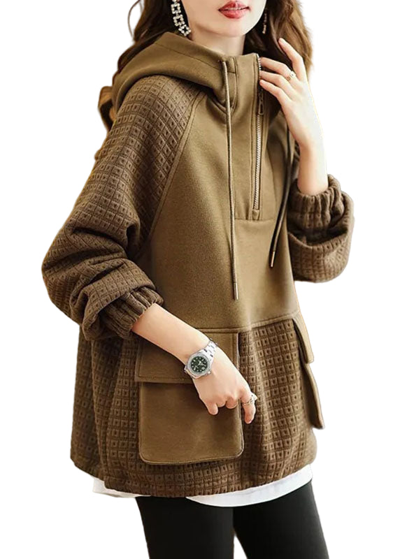 Sweat-shirt à capuche Patchwork pour Femme 0