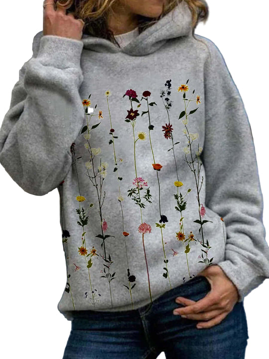 Sweat à Capuche Femme Imprimé Floral 0