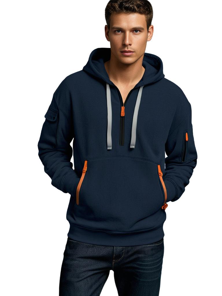 Sweat à Capuche pour Hommes - Coupe Décontractée avec Détails Utilitaires 1