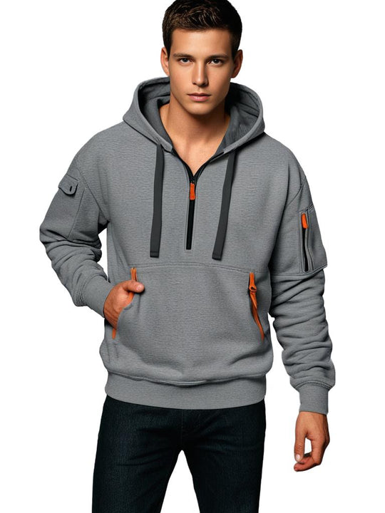 Sweat à Capuche pour Hommes - Coupe Décontractée avec Détails Utilitaires 2