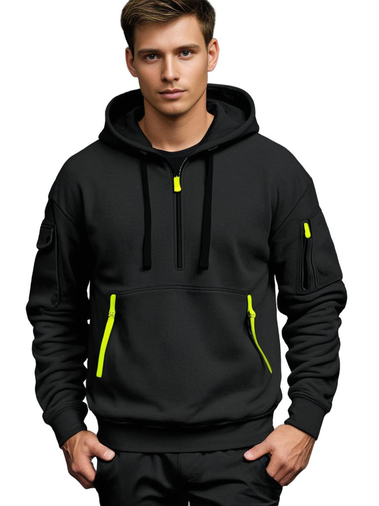 Sweat à Capuche pour Hommes - Coupe Décontractée avec Détails Utilitaires 3