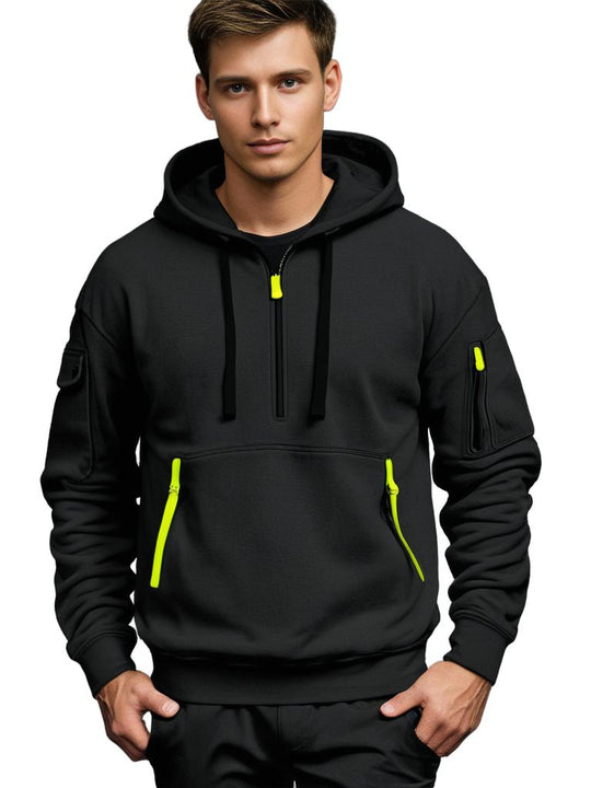 Sweat à Capuche pour Hommes - Coupe Décontractée avec Détails Utilitaires 3