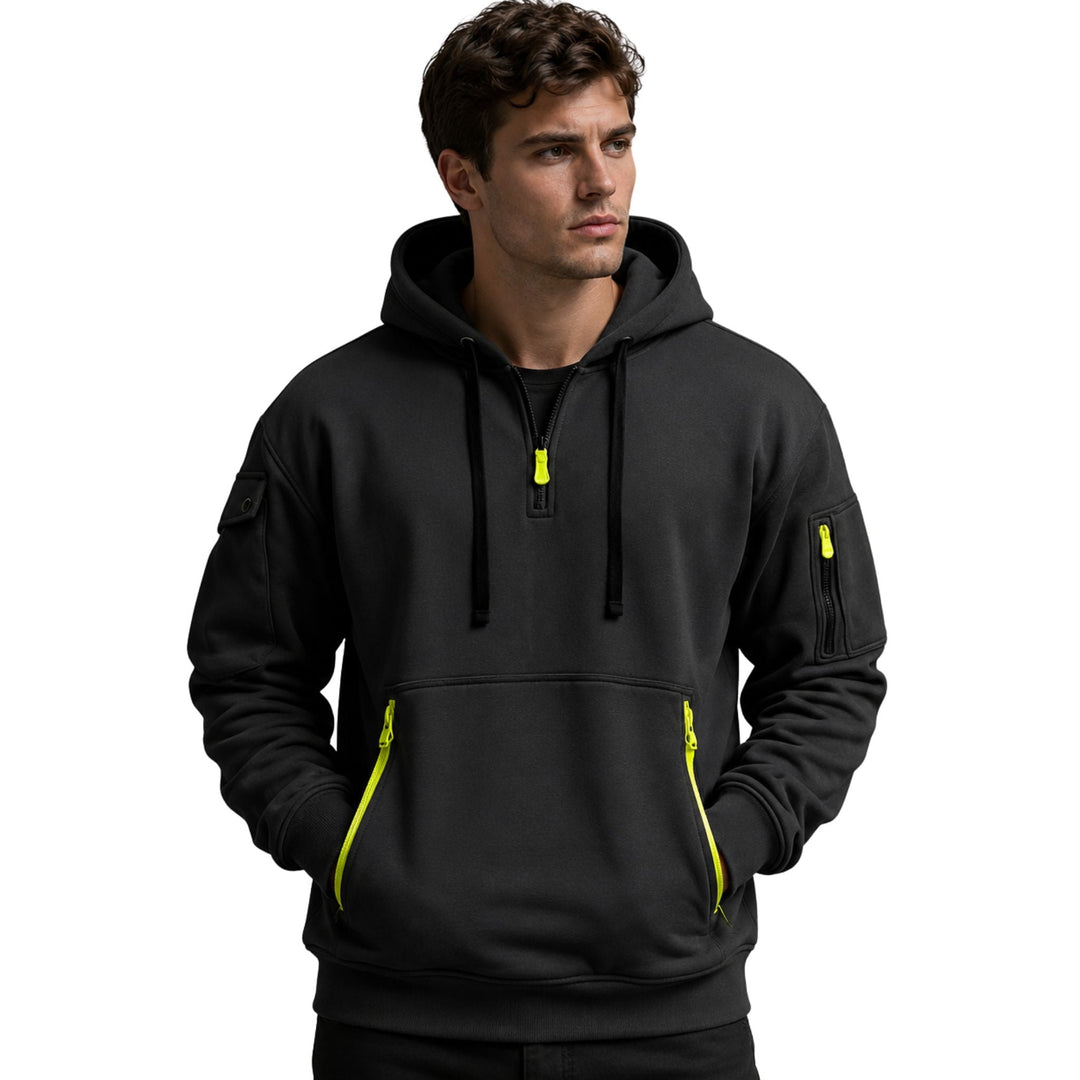 Sweat à capuche multipoches pour homme 0