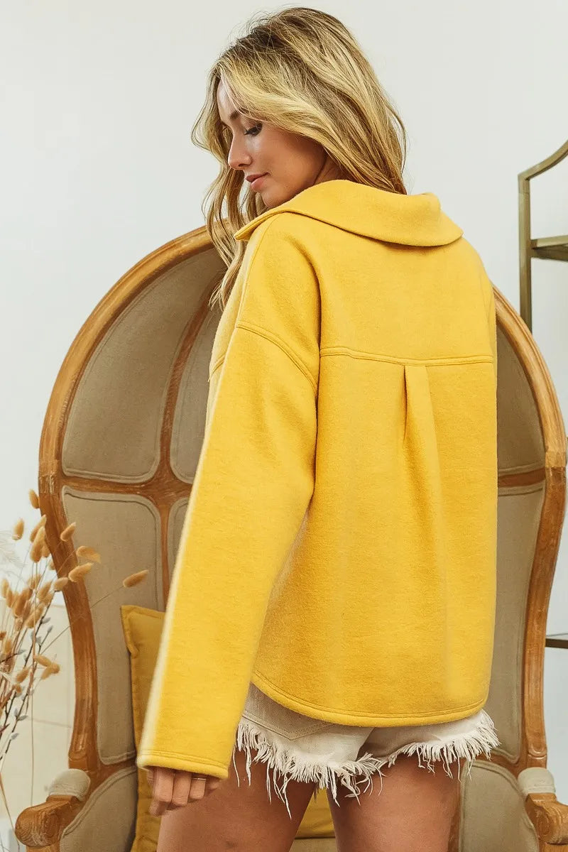 Sweatshirt à Col Fleece pour Femme avec Poches Rabat 3