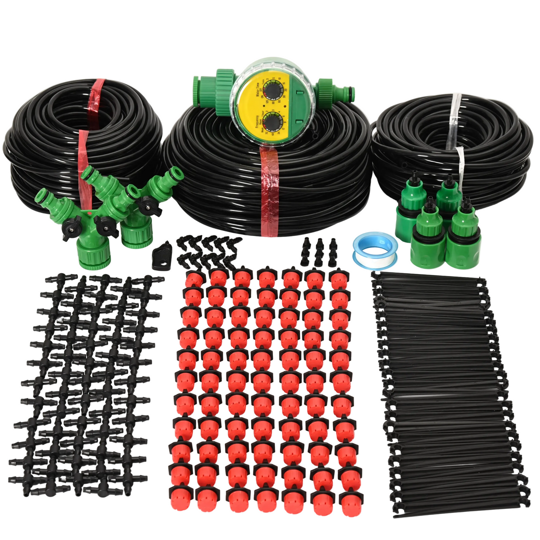 Système d'Arrosage Automatique Goutte à Goutte avec Minuterie Programmable pour Jardin 0