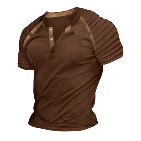 T-Shirt Homme Casual à Rayures Été Polyester Manches Raglan 0
